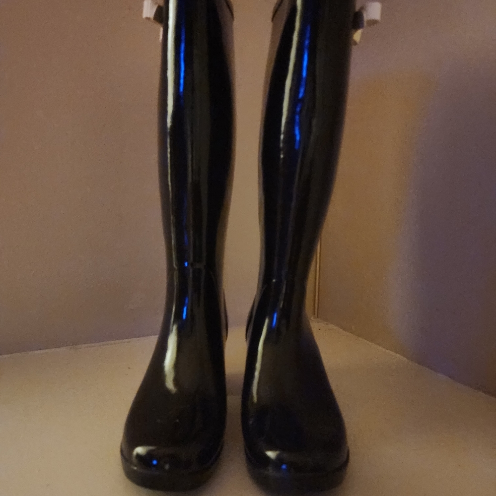 Kate Spade Bow Black Rain boots